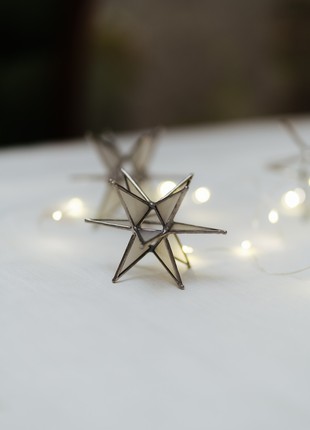 Matte Stained Glass Star, 3D Star Suncatcher, Christmas decor