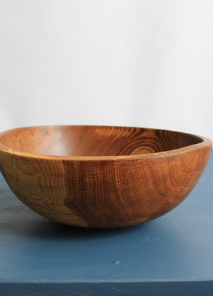 wooden bowl, centerpiece bread dish, hand carved kitchen decor, eco safe5 photo