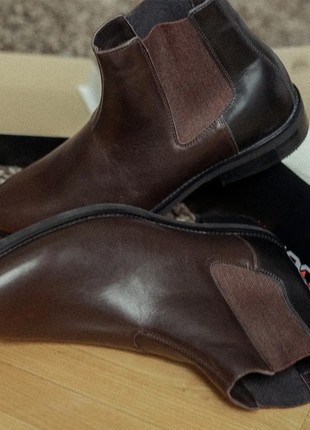 Leather men's Chelsea boots are the basis of a man's wardrobe. Ikos 3232 photo