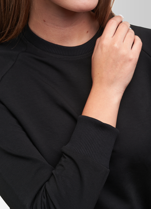 Women`s sweatshirt with trident Slim Vsetex Black3 photo