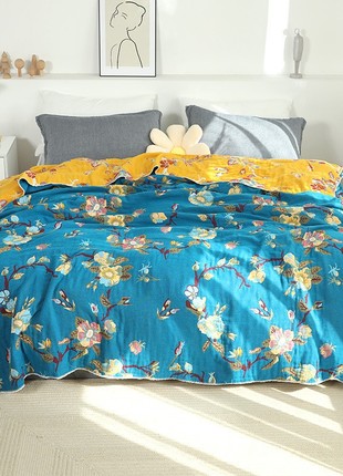 Bedspread 200x230 cm Iev-Style  A27 4-layer muslin "Plum blossom" (2706525)2 photo