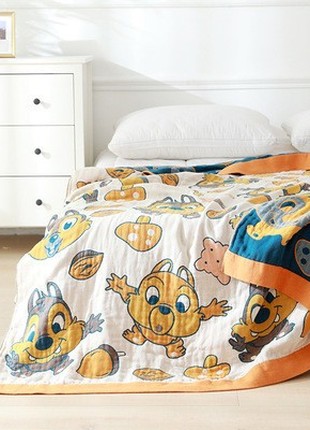 Bedspread 150x200 cm Iev-Style A22 4-layer muslin "Chipmunks" (27065110)1 photo