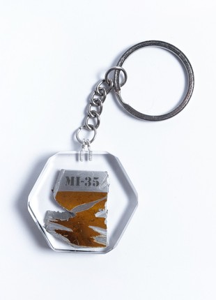 A keyring with a piece of downed Russian Mi-35 helicopter3 photo