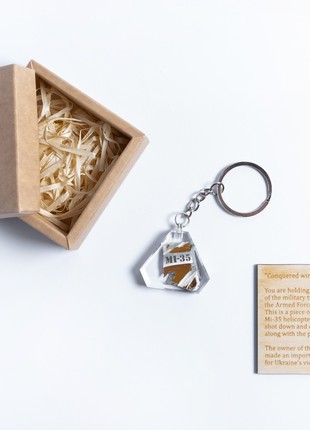 A keyring with the wreckage of a downed Russian Mi-35 helicopter2 photo