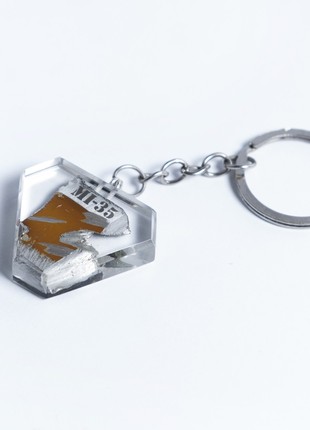 A keyring with a piece of a downed Russian Mi-35 helicopter3 photo