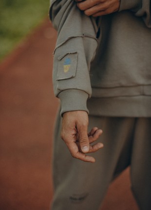pants and hoodie Build Ukraine in yourself grey3 photo
