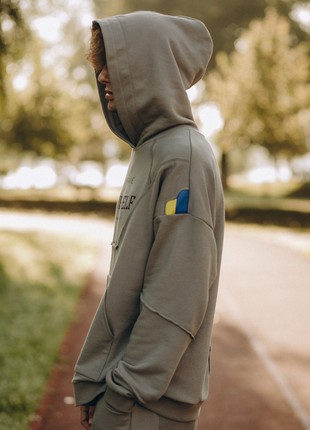 pants and hoodie Build Ukraine in yourself grey4 photo
