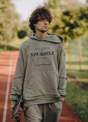 pants and hoodie Build Ukraine in yourself grey6 photo