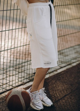 shorts and hoodie Build Ukraine in yourself white2 photo