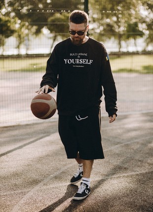 shorts and sweatshirts Build Ukraine in yourself black