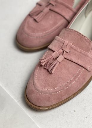 Genuine suede loafers with tassel5 photo