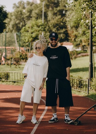 shorts and t-shirt Build Ukraine in yourself white2 photo