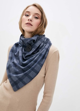 Stylish scarf double-sided scarf with original clasp, unisex1 photo