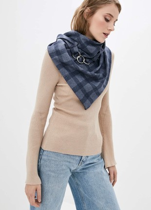 Stylish scarf double-sided scarf with original clasp, unisex2 photo