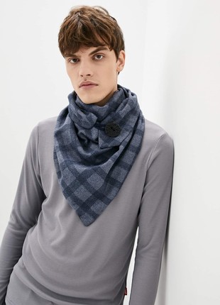 Stylish scarf double-sided scarf with original clasp, unisex6 photo