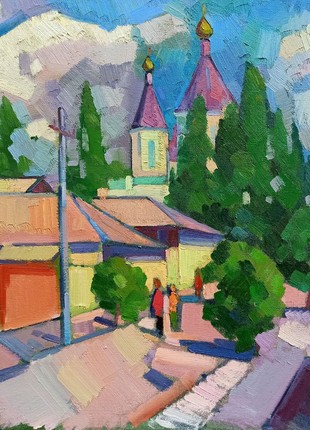 Oil painting In the old town Peter Tovpev nDobr204