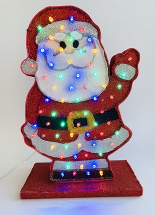 Christmas lamp Santa Claus, red Santa Claus with lanterns, unique Christmas decor