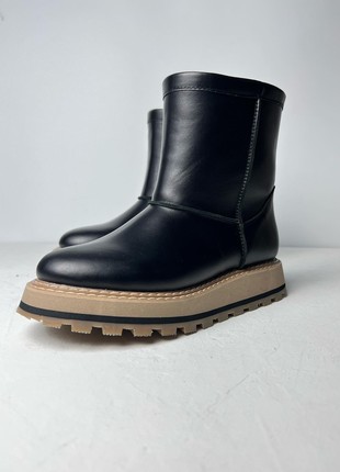Black leather Uggs1 photo
