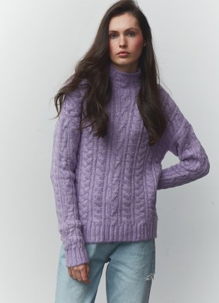Knitted braid sweater1 photo