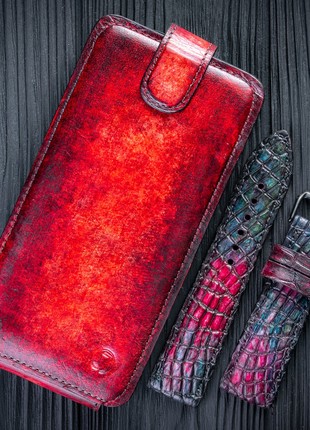 Crocodile Leather Watch / Apple Watch Strap Gradient Three4 photo