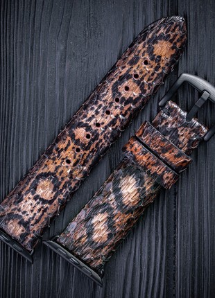 Snakeskin Leather Watch / Apple Watch Strap Python