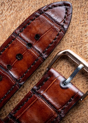 Crocodile Leather Watch / Apple Watch Strap2 photo