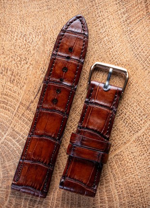 Crocodile Leather Watch / Apple Watch Strap1 photo