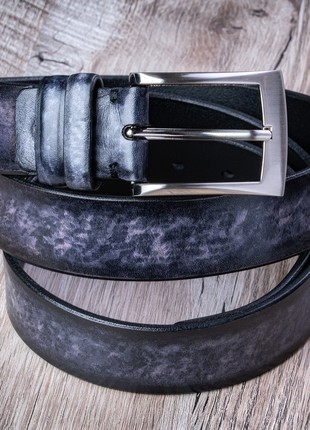 Gradient Two Calf leather Belt | Grey