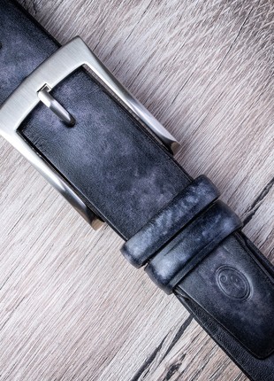 Gradient Two Calf leather Belt | Grey3 photo