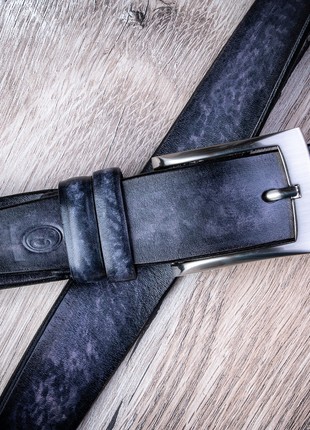 Gradient Two Calf leather Belt | Grey2 photo