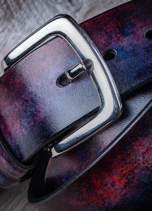 Gradient One Calf leather Belt | Violet-Dark Blue2 photo