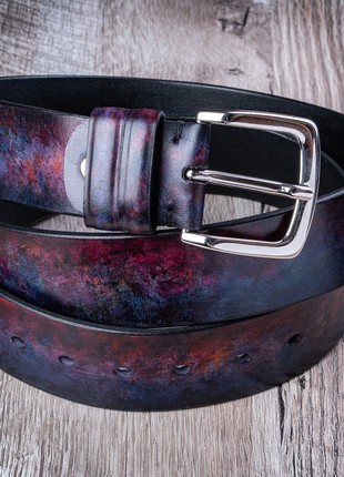 Gradient One Calf leather Belt | Violet-Dark Blue