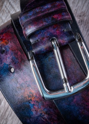 Gradient One Calf leather Belt | Violet-Dark Blue3 photo
