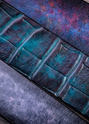 Gradient One Calf leather Belt | Violet-Dark Blue5 photo