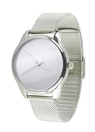 Ziz clock minimalism on a metal bracelet (silver)1 photo