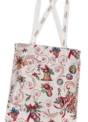 Christmas tapestry time shopping bag. Winter ornaments shoulder bag.6 photo