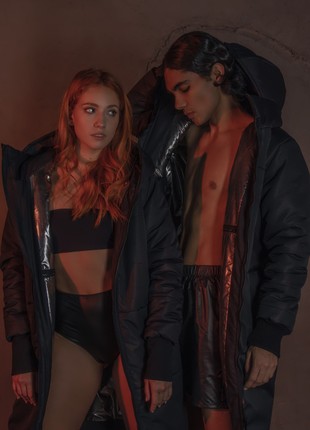 long down jacket Winter guard black2 photo