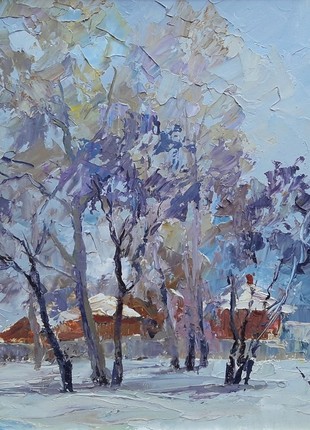 Oil painting Winter day Serdyuk Boris Petrovich nSerb196