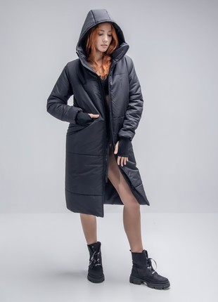 long down jacket Winter guard black