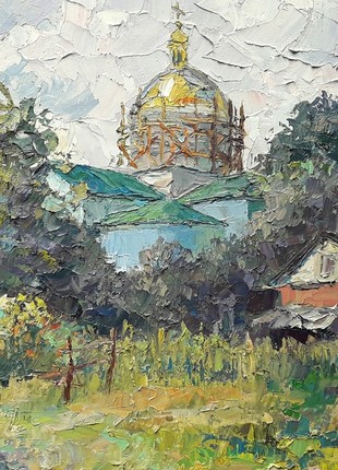 Oil painting Temple updates Serdyuk Boris Petrovich nSerb2014 photo