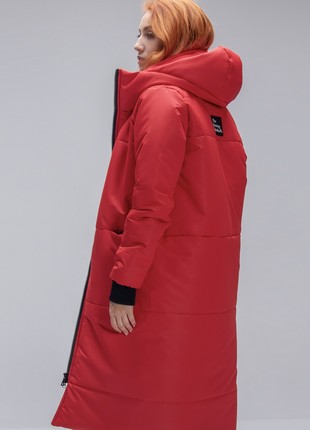 long down jacket Winter guard red2 photo