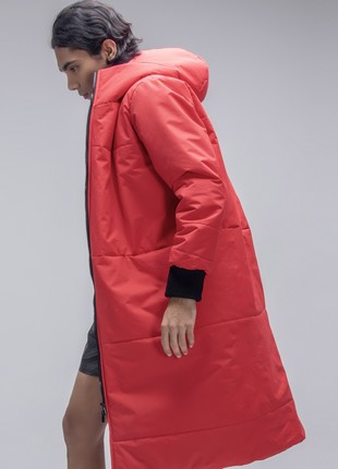 long down jacket Winter guard red3 photo