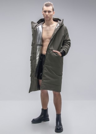 long down jacket Winter guard khaki