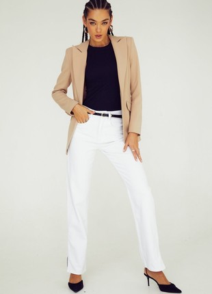 WHITE JEANS WITH SLITS GEPUR2 photo