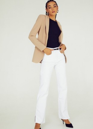 WHITE JEANS WITH SLITS GEPUR