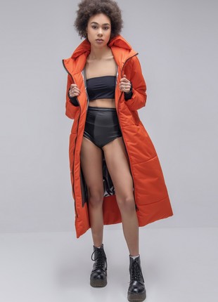 long down jacket Winter guard orange1 photo
