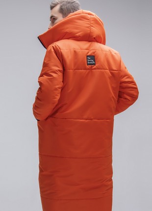 long down jacket Winter guard orange2 photo