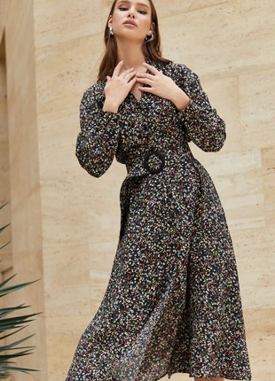 WOMEN'S MIDI DRESS IN FLORAL PRINT GEPUR3 photo