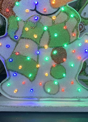 New Year's lantern-snowman, New Year's composition, a unique gift for children,8 photo