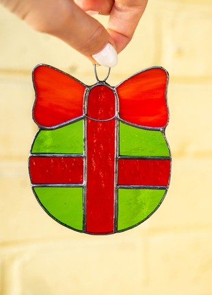 Christmas balls stained glass window hangings